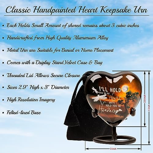 Amaira Memorial Heart Keepsake Urn for Ashes