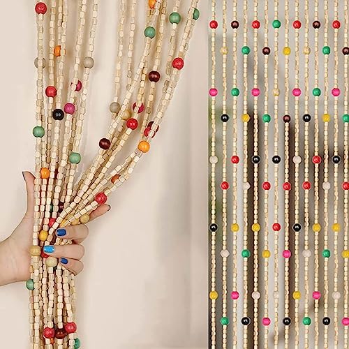 Bamboo Beaded Curtain for Doorway Privacy Screen