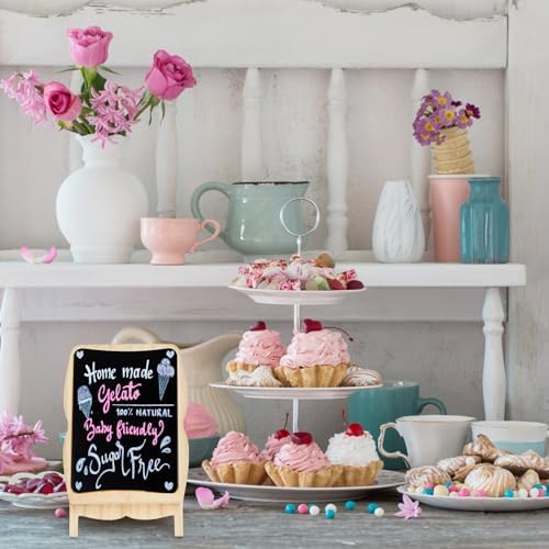 Tosnail 2 Pack Small Framed Chalkboard Signs for Home and Kitchen