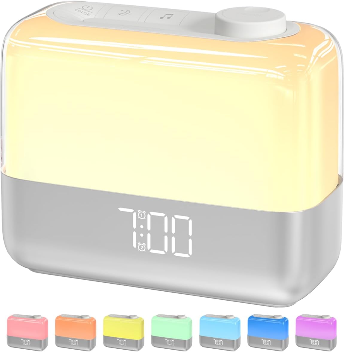 MeesMeek Sunrise Alarm Clock with RGB Light and Dual Alarms