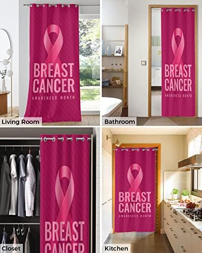 Breast Cancer Awareness Month Door Curtain - 54x78 Blackout Panels