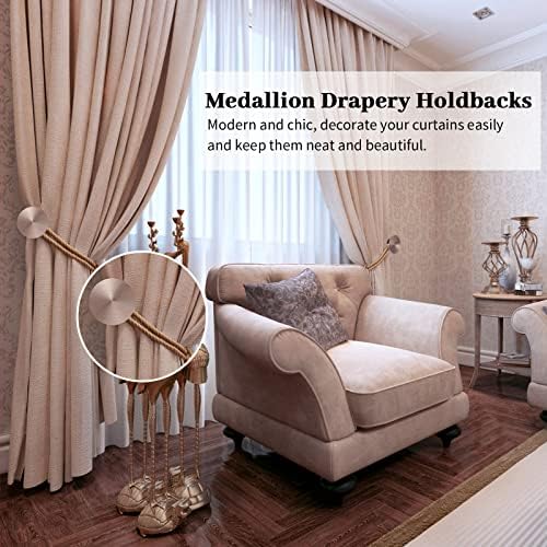SEGNAYEN Copper Curtain Holdbacks 2 Pack Modern Wall Hooks