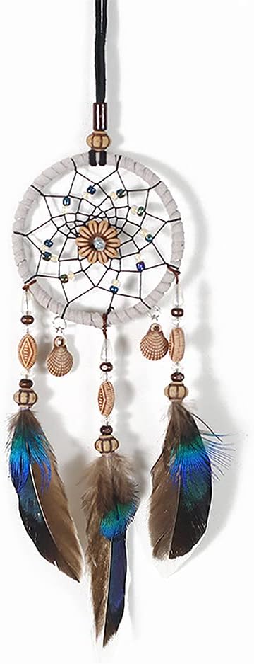 YGMONER Dream Catcher Car Interior Rearview Mirror Dangle Brown