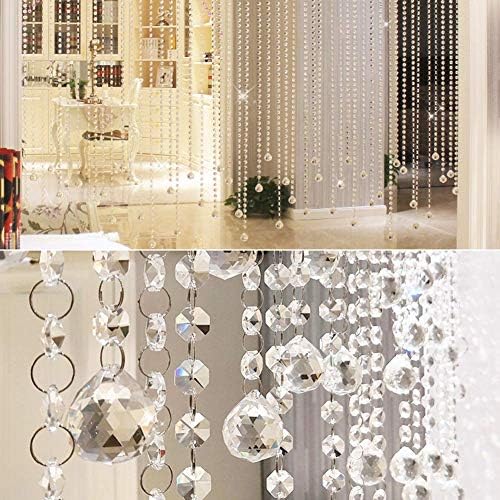 20 Strands Crystal Beaded Door Curtain for Room Dividers and Aisles