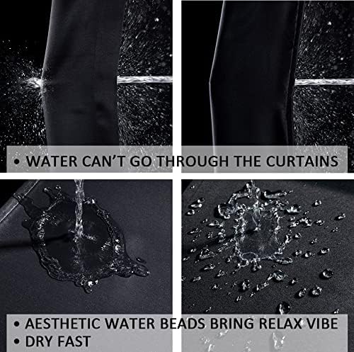 XTMYI 24 Inch Kitchen Window Curtains Waterproof Blackout Panels Set