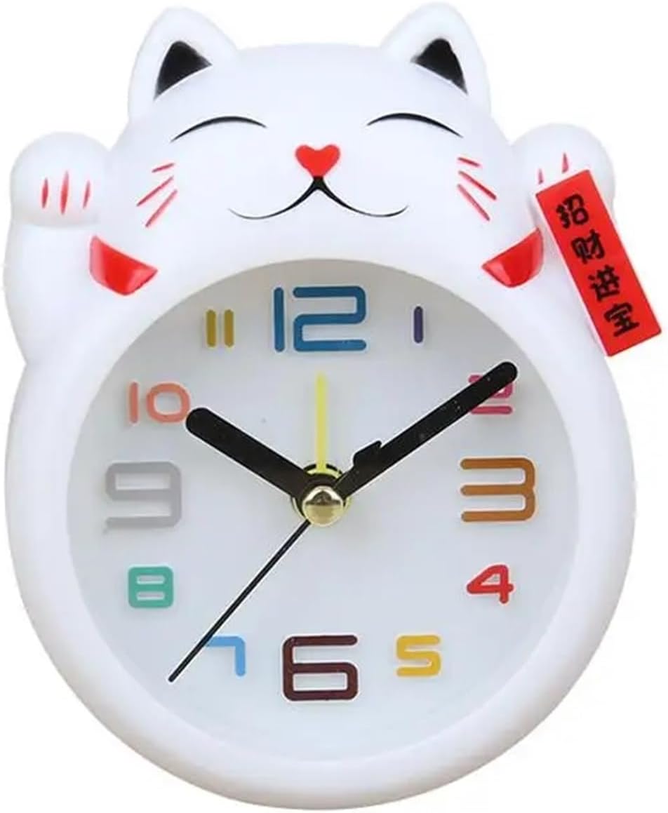 Creative Lucky Cat Digital Alarm Clock Mini Table Decoration