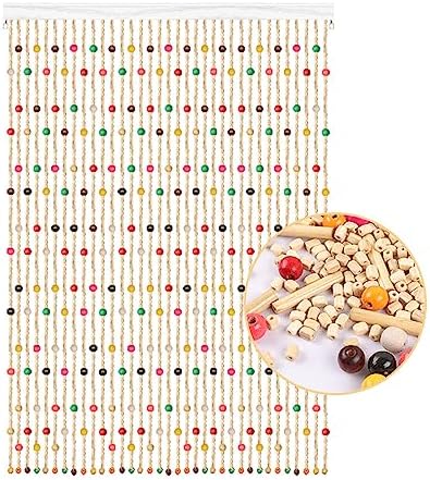 Bamboo Beaded Curtain for Doorway Privacy Screen