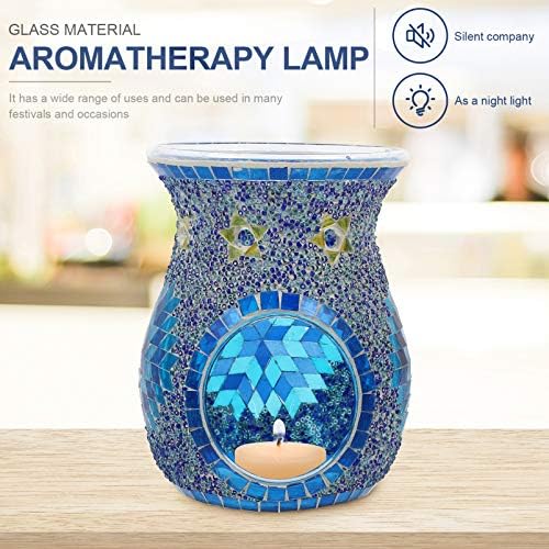 Uonlytech Mosaic Glass Oil Burner Bohemian Style