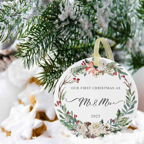 2025 First Christmas Mr Mrs Hanging Ornament