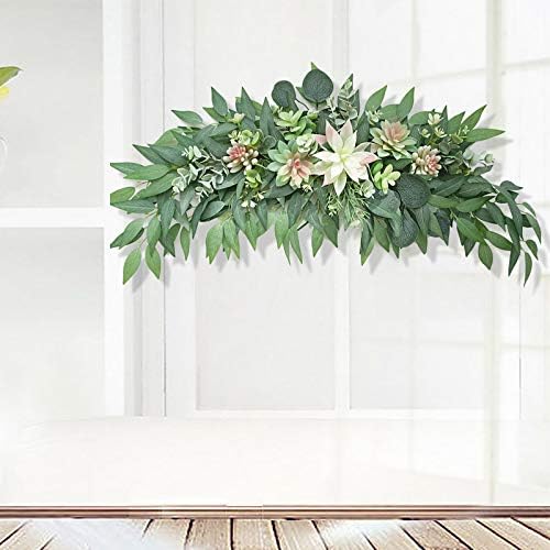 276 Inch Artificial Succulent Swag with Eucalyptus Leaves