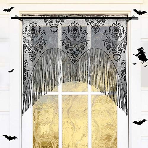 Amosfun Halloween Door Skull Curtain Decor