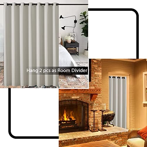 XTMYI Ivory Blackout Doorway Curtain 80 Inches Long