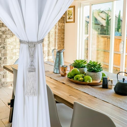 BEL AVENIR 4 Pack Crystal Curtain Tiebacks