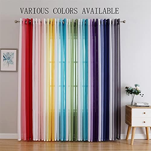 G2000 Ombre Sheer Curtains 84 Inches Navy Blue White 2 Panels