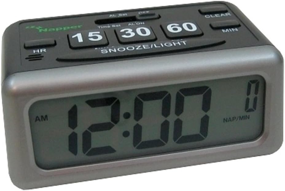 Napper Alarm Clock with Nap Setting and LCD Display