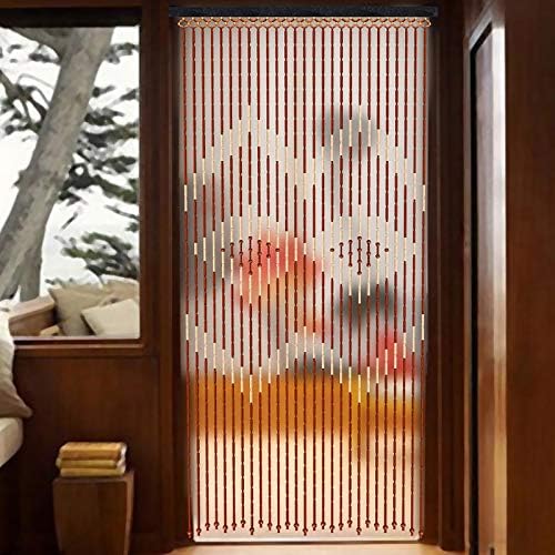 CNCEST Wooden Bead Curtain Panel 27 Lines