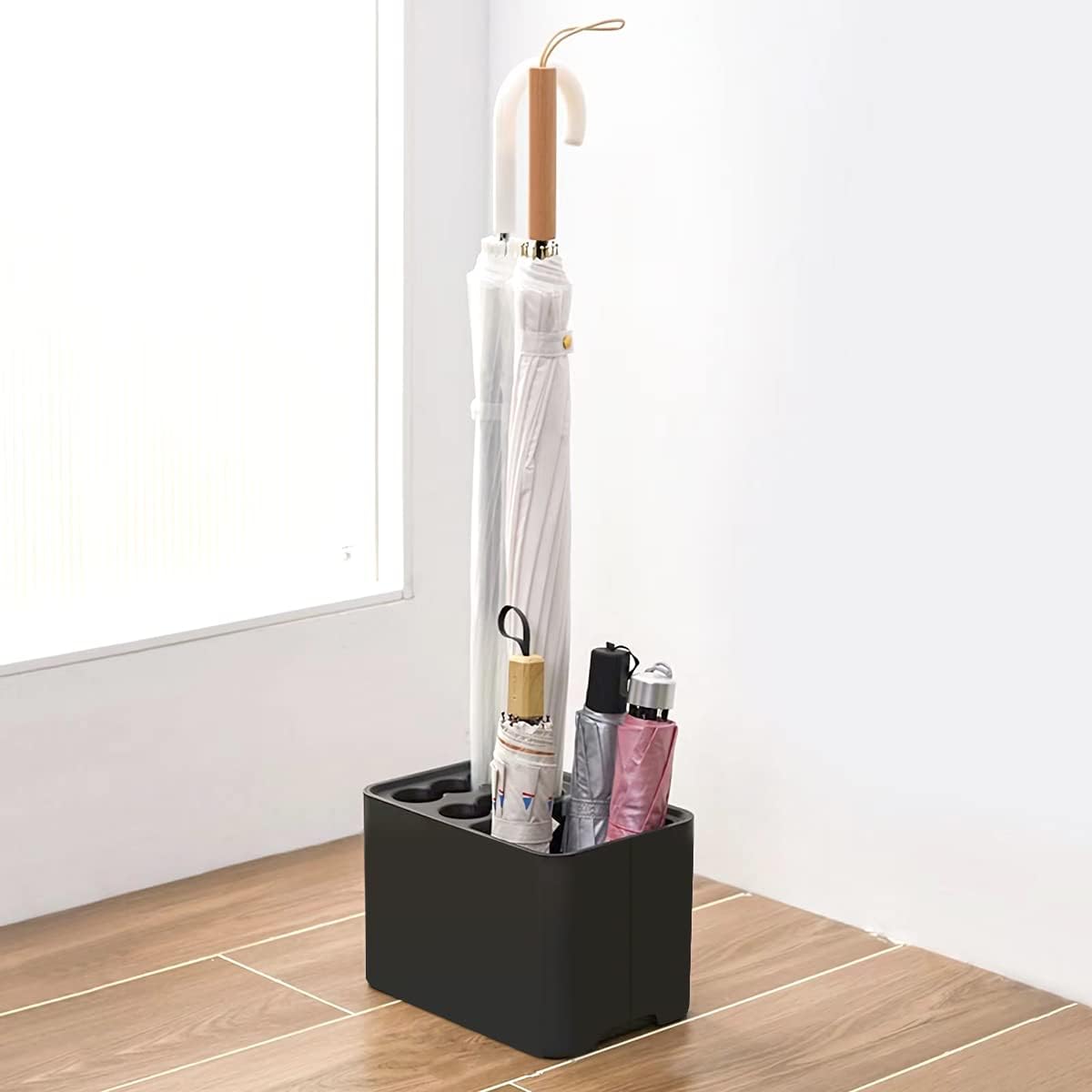 GeLive Umbrella Stand Holds 10 Umbrellas Space Saving Corner Organizer
