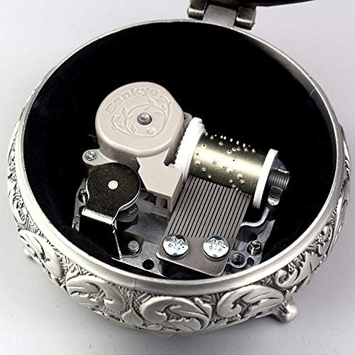 ROSIKING Round Emboss Music Box With Anastasia Melody