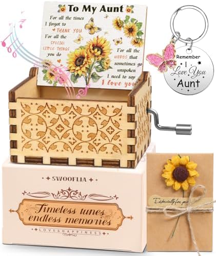 Swooflia Mothers Day Wooden Music Box for Mom