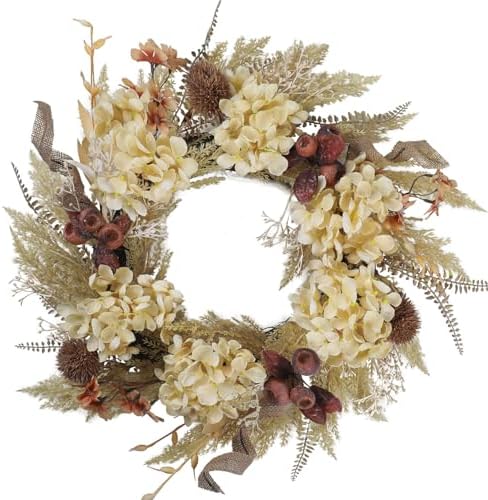 20 Inch Winter Fall Wreath for Front Door Boho Style