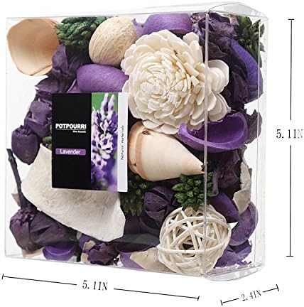 Qingbei Rina Lavender Scented Potpourri Bowl Filler Purple 98 Oz