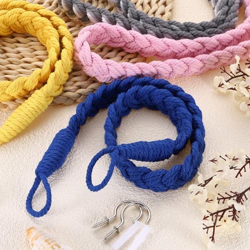 Uxcell 2Pcs Dark Brown Cotton Rope Curtain Tiebacks