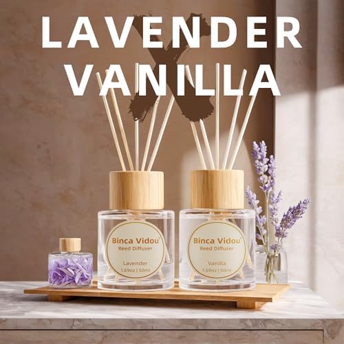 Binca Vidou Reed Diffuser Set Lavender Vanilla 169oz x 2