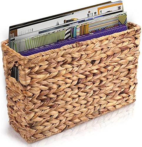 Yesland Hand Woven Narrow Water Hyacinth Holder Wicker Basket