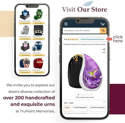 Trupoint Memorials Purple Hummingbird Teardrop Urn