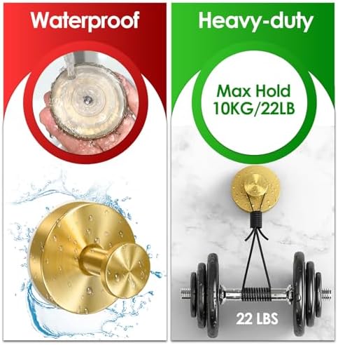 22 LB Gold Wreath Hanger with Suction Cup Hook 2 Pack