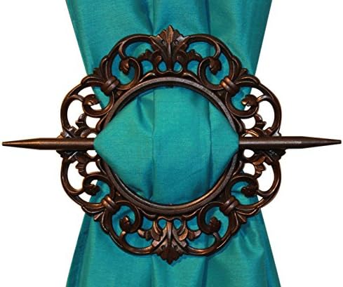 Kashi Home Curtains Holdbacks Set of 2 Mahogany