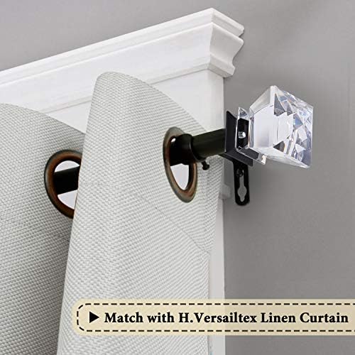 HVERSAILTEX Matte Black Window Rod Set 34 Inch Diameter