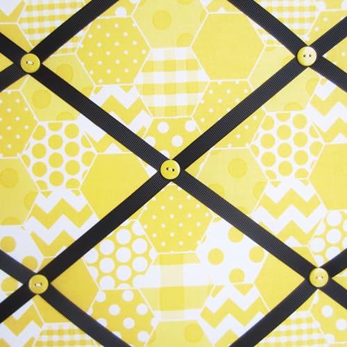 11x14 Yellow And Black Geometric Memory Board Bow Board