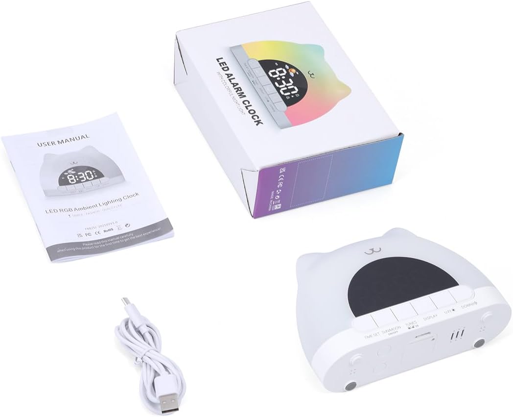 ORIA Kids Alarm Clock with Night Light and Dual Alarms