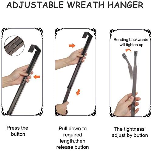Myfolrena Adjustable Wreath Hanger for Front Door