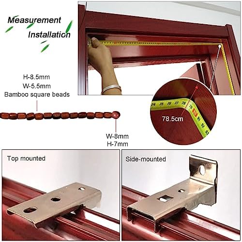 Bamboo Beaded Curtain for Doorway Privacy Screen