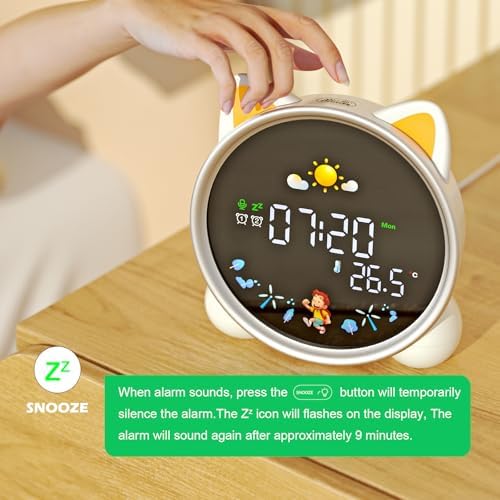 Kids Alarm Clock with Color Changing Light