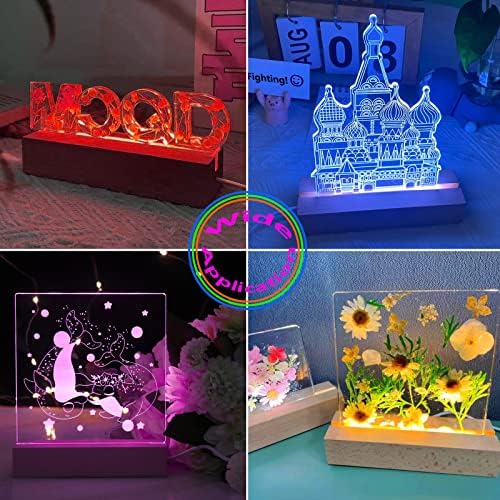 2PCS 6 Inch Wooden LED Display Pedestal