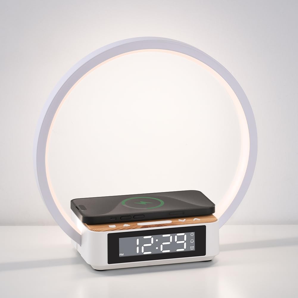 Smart Alarm Clock with Sunrise Simulation and Wireless Charging