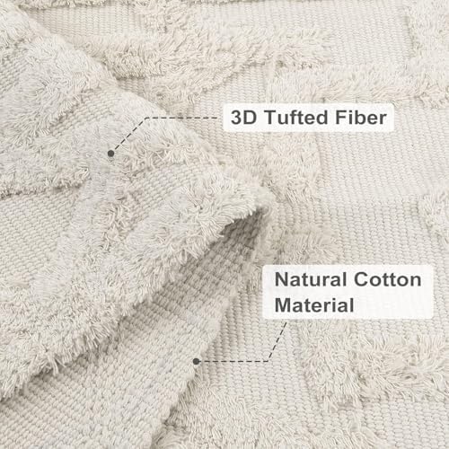 Uphome Boho Bathroom Rug 2 x 3 with Tassels