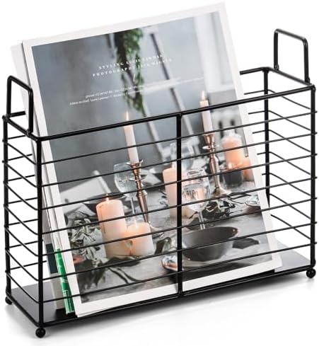 Noamus Metal Magazine Rack with Handles