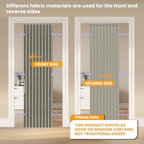 AJAZZ 100 Blackout Accordion Door Curtain 1 Panel