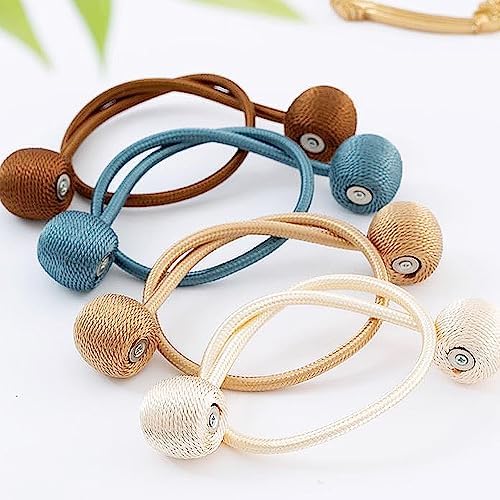 Window Curtain 4pcs Magnetic Tiebacks Clips Holdback Home Office Decor