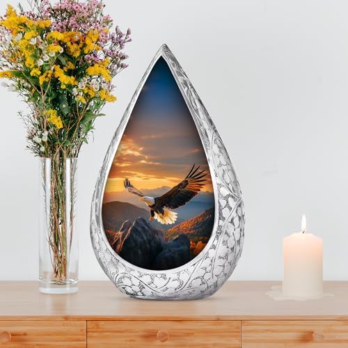 Eagle Cremation Urn - 10 Inch Human Ashes Urn for Dad and Mom