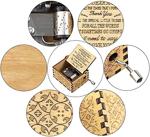 CAMKONG Wooden Music Box for Mom Laser Engraved