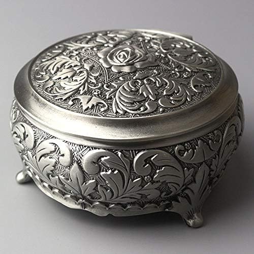 ROSIKING Round Emboss Music Box With Anastasia Melody
