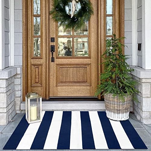 KOZYFLY Striped Outdoor Rug 275x43 Inches Front Door Mat