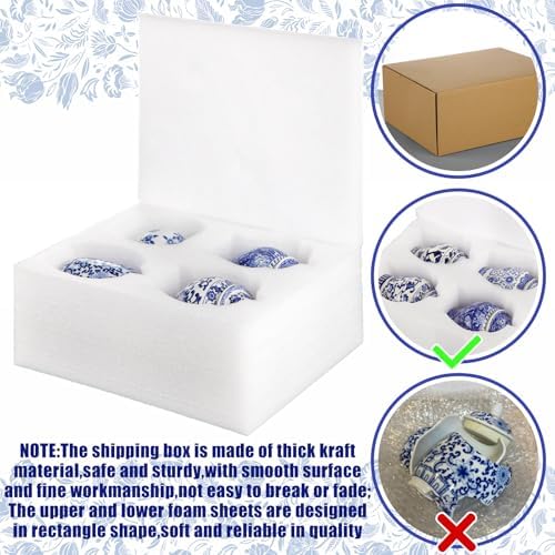 Hushee Classic Blue and White Vase Set 4 Pcs
