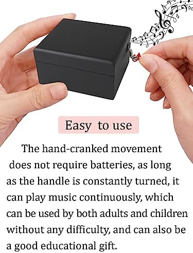 ROSIKING Wooden Music Box Hand Crank Toreador Melody Gift
