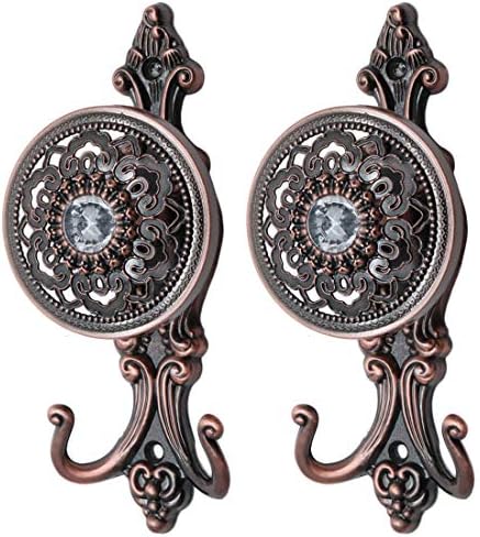 Xiaoyztan Red Bronze Metal Curtain Holdbacks Pack of 2